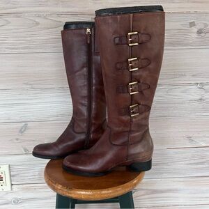 Ecco Rider's Dream Brown Leather Knee-High Boots Size 38